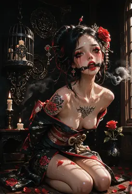 Captive Geisha in a Dark Chamber