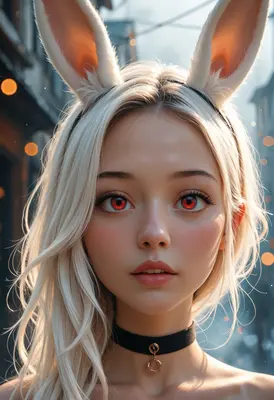 Ethereal Bunny Girl Portrait