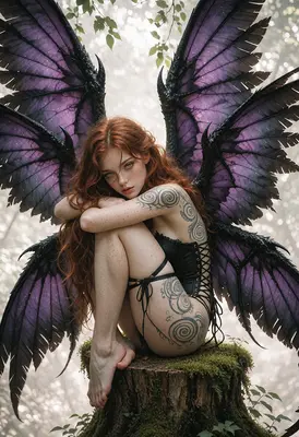 Fairy with Dark Purple Wings