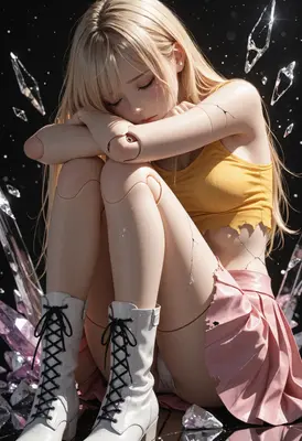 Shattered Porcelain Doll in Sorrow