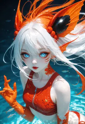 Koi Fish Inspired Underwater Maiden