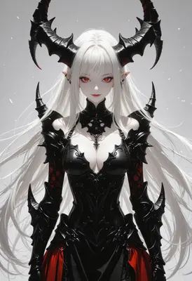 Ethereal Demon Queen in Dark Armor