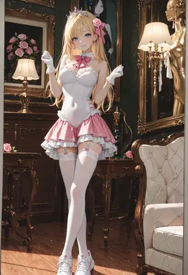 Elegant Princess in a Regal Room