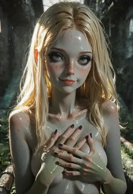 Ethereal Blonde With Radiant Freckled Skin