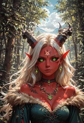 Enchanting Demon Maiden of the Forest