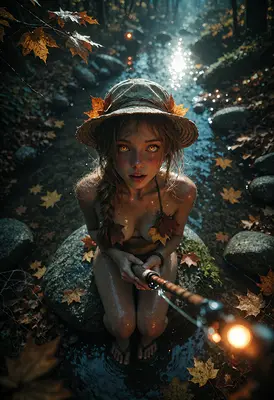 Autumn Nymph Fishing in the Stream