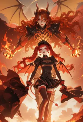 Fiery Demon Duo in Inferno