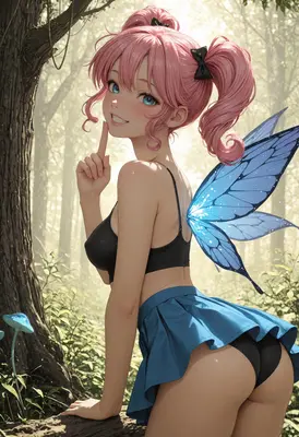 Playful Fairy in the Enchanted Forest