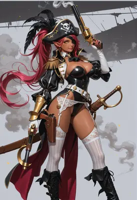 Red Haired Pirate Captain