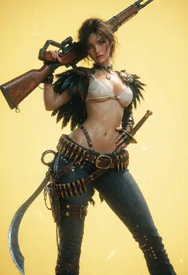 Armed Wasteland Warrior Portrait