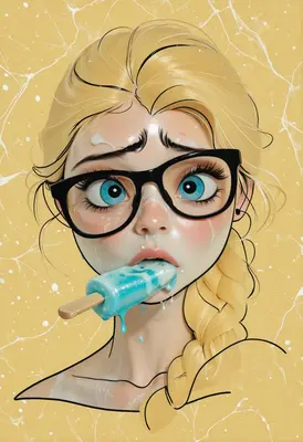 Messy Blue Popsicle Treat
