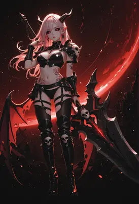 Demon Warrior with Dark Blade