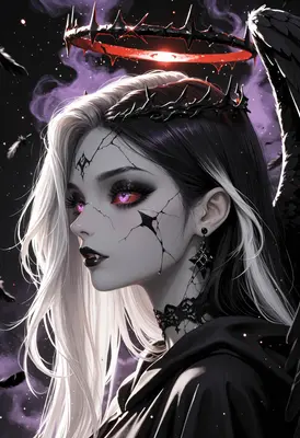 Fallen Angel with Cracked Porcelain Face