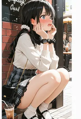 Embarrassed Girl Waiting at the Cafe