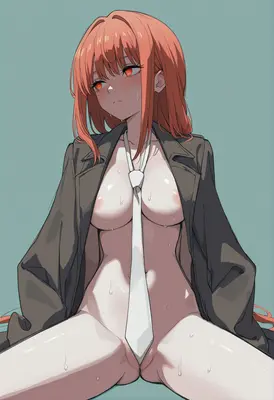 Red Haired Anime Girl With Tie