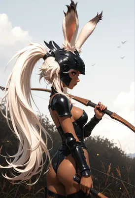 Viera Archer in Black Armor