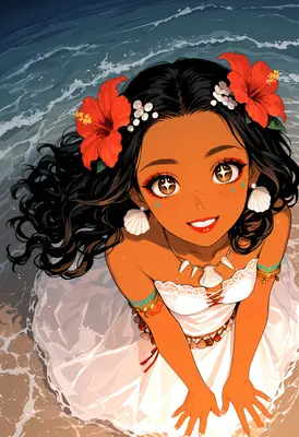 Radiant Island Girl by the Shore