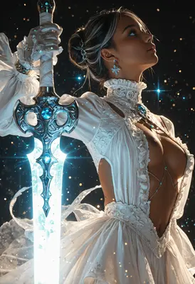 Celestial Guardian with Radiant Blade