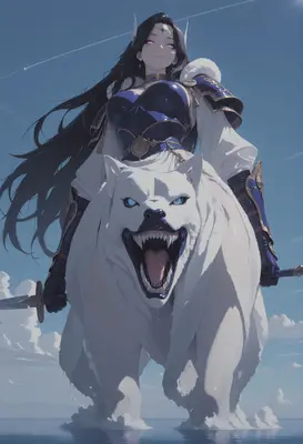 Warrior Queen and Her Fierce Wolf