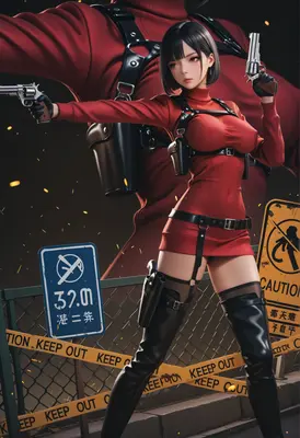Red Assassin With Dual Revolvers