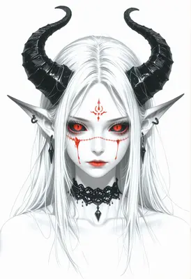 Stitched Demon Queen Portrait