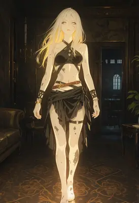 Ethereal Warrior in a Haunted Hall