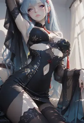 Elegant Beauty in Black Lace