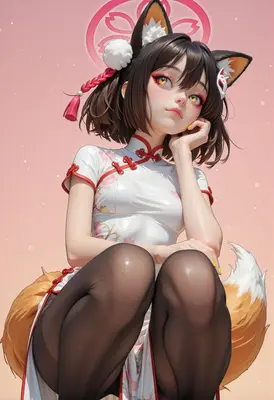 Fox Spirit in Traditional Cheongsam