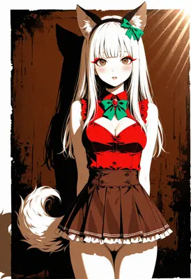 Elegant Fox Girl in Formal Attire