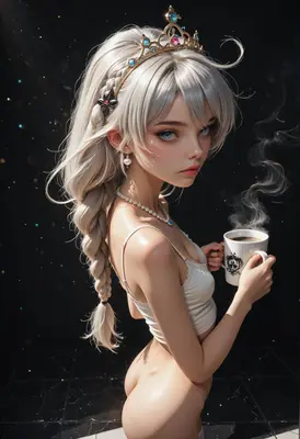 Royal Morning Coffee and Braided Hair