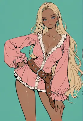 Sun-Kissed Beauty in Pastel Pink