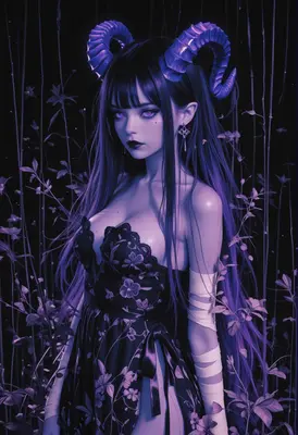 Ethereal Demon Queen in Purple Haze
