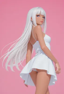 Ethereal Beauty in White Dress