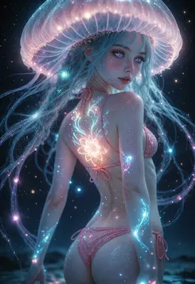 Bioluminescent Jellyfish Spirit Maiden