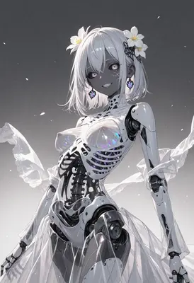 Ethereal Porcelain Android Bride