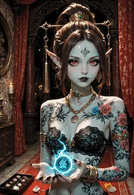 Mystic Elf With Glowing Arcane Energy