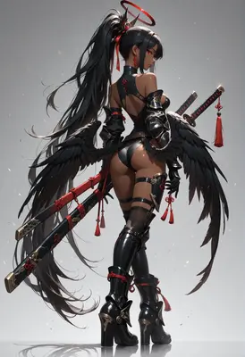 Black Winged Samurai Warrior Princess