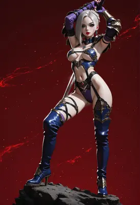 Silver Haired Warrior in Battle Armor