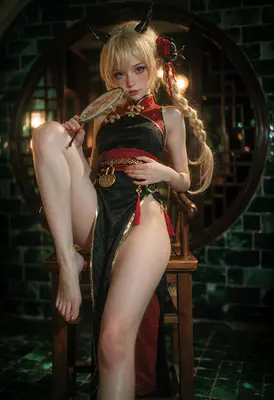Demon Maiden in Traditional Cheongsam