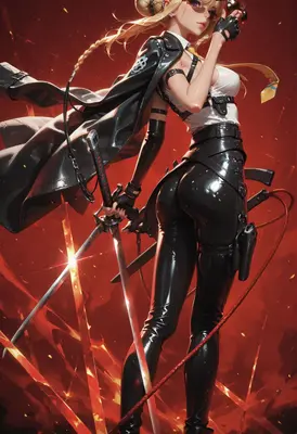 Elite Mercenary in Crimson Fire