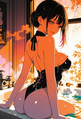Sunset Bathing in Latex