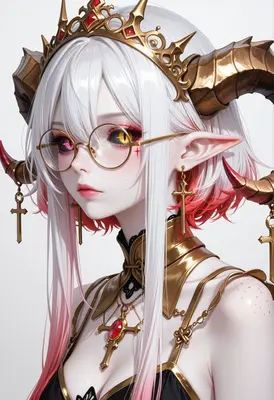 Elegant Horned Succubus Scholar