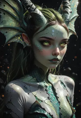 Ethereal Dragon Hybrid Portrait