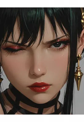 Intense Gaze of the Thorn Princess