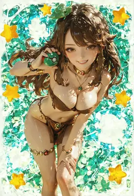 Trainer in a Tropical Leafy Oasis