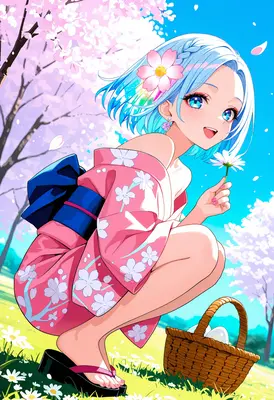 Springtime Joy Under Cherry Blossoms