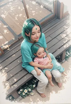 A Gentle Moment of Motherly Love