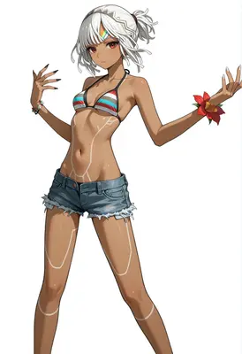 Summer Vibes White Haired Girl