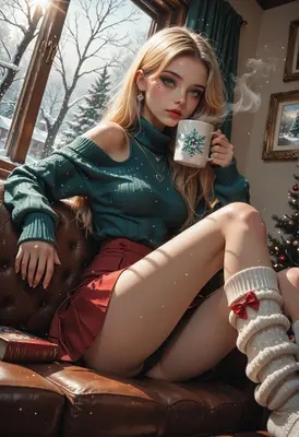 Cozy Winter Morning With Hot Cocoa
