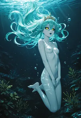 Ethereal Mermaid Queen Beneath the Waves
